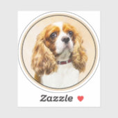 Cavalier King Charles Spaniel Original Malerei Aufkleber (Blatt)
