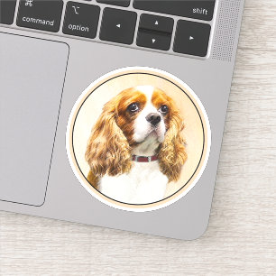 Cavalier King Charles Spaniel Original Malerei Aufkleber