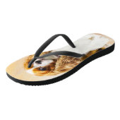 Cavalier King Charles Spaniel Original Malerei Badesandalen (Schrägansicht)