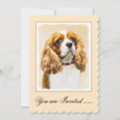 Cavalier King Charles Spaniel Original Malerei Einladung (Vorderseite)
