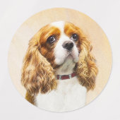 Cavalier King Charles Spaniel Original Malerei Etiketten (Design 1)