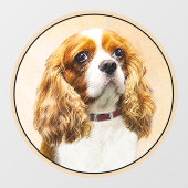 Cavalier King Charles Spaniel Original Malerei Fensteraufkleber (Blatt)