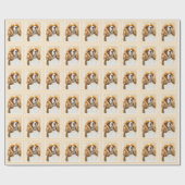 Cavalier King Charles Spaniel Original Malerei Geschenkpapier (Flach)
