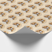 Cavalier King Charles Spaniel Original Malerei Geschenkpapier (Ecke)