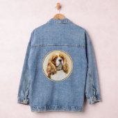 Cavalier King Charles Spaniel Original Malerei Jeansjacke (Hangar)