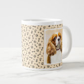 Cavalier King Charles Spaniel Original Malerei Jumbo-Tasse (Vorderseite Rechts)