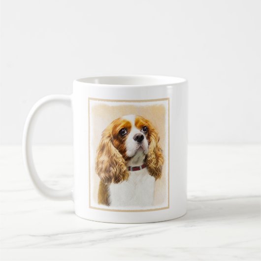 Cavalier King Charles Spaniel Original Malerei Kaffeetasse (Links)