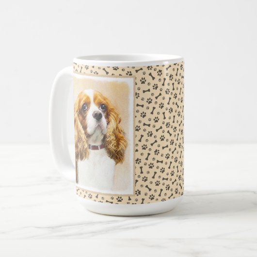 Cavalier King Charles Spaniel Original Malerei Kaffeetasse (Vorderseite Links)