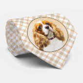 Cavalier King Charles Spaniel Original Malerei Krawatte (Gerollt)