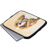 Cavalier King Charles Spaniel Original Malerei Laptopschutzhülle (Vorne Knopf)