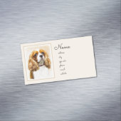 Cavalier King Charles Spaniel Original Malerei Magnetische Visitenkarte (Beispiel)