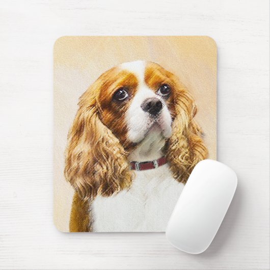 Cavalier King Charles Spaniel Original Malerei Mousepad (Mit Mouse)