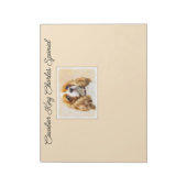 Cavalier King Charles Spaniel Original Malerei Notizblock (Rotiert)
