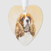 Cavalier King Charles Spaniel Original Malerei Ornament (Vorderseite)
