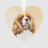 Cavalier King Charles Spaniel Original Malerei Ornament (Vorderseite)