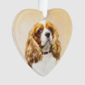Cavalier King Charles Spaniel Original Malerei Ornament (Vorderseite)