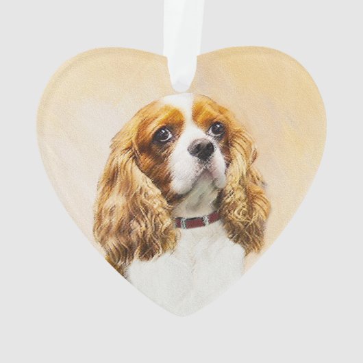 Cavalier King Charles Spaniel Original Malerei Ornament (Rückseite)