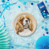 Cavalier King Charles Spaniel Original Malerei Pappteller (Party)