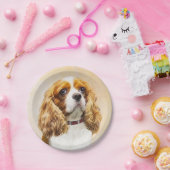 Cavalier King Charles Spaniel Original Malerei Pappteller (Party)