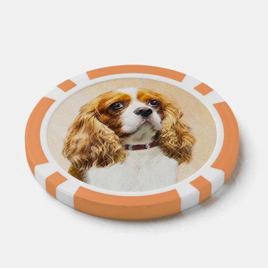 Cavalier King Charles Spaniel Original Malerei Pokerchips (Einzeln)