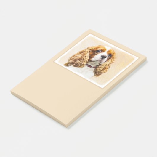 Cavalier King Charles Spaniel Original Malerei Post-it Klebezettel (angewinkelt)