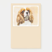 Cavalier King Charles Spaniel Original Malerei Post-it Klebezettel (Vorderseite)