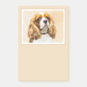 Cavalier King Charles Spaniel Original Malerei Post-it Klebezettel