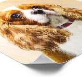 Cavalier King Charles Spaniel Original Malerei Poster (Ecke)