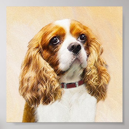 Cavalier King Charles Spaniel Original Malerei Poster (Vorne)