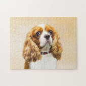 Cavalier King Charles Spaniel Original Malerei Puzzle (Horizontal)