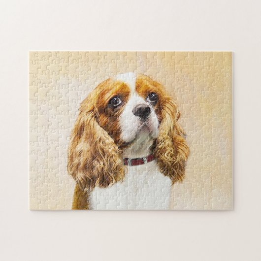 Cavalier King Charles Spaniel Original Malerei Puzzle (Horizontal)