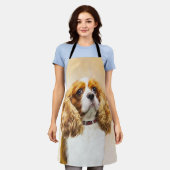 Cavalier King Charles Spaniel Original Malerei Schürze (Getragen)