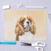 Cavalier King Charles Spaniel Original Malerei Seidenpapier (Handwerk)