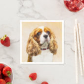 Cavalier King Charles Spaniel Original Malerei Serviette (Beispiel)
