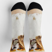 Cavalier King Charles Spaniel Original Malerei Socken (Oben)