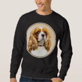 Cavalier King Charles Spaniel Original Malerei Sweatshirt (Vorderseite)
