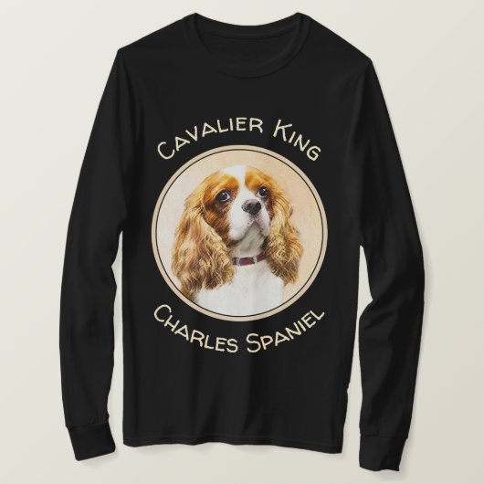 Cavalier King Charles Spaniel Original Malerei T-Shirt (Design vorne)