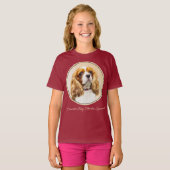 Cavalier King Charles Spaniel Original Malerei T- T-Shirt (Vorne ganz)