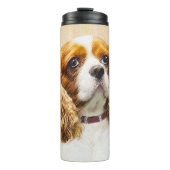 Cavalier King Charles Spaniel Original Malerei Thermosbecher (Vorderseite)
