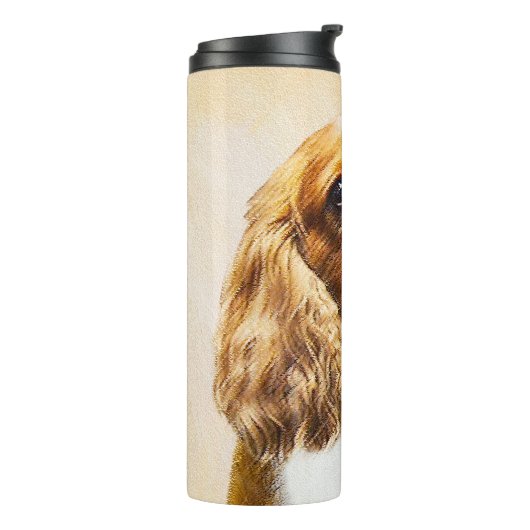 Cavalier King Charles Spaniel Original Malerei Thermosbecher (Nach links gedreht)