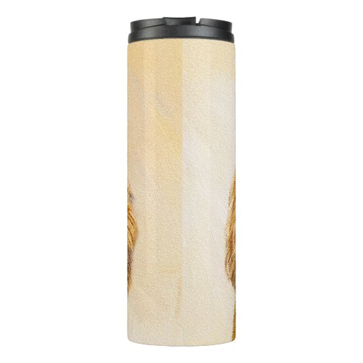 Cavalier King Charles Spaniel Original Malerei Thermosbecher (Rückseite)