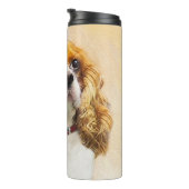 Cavalier King Charles Spaniel Original Malerei Thermosbecher (Nach rechts gedreht)