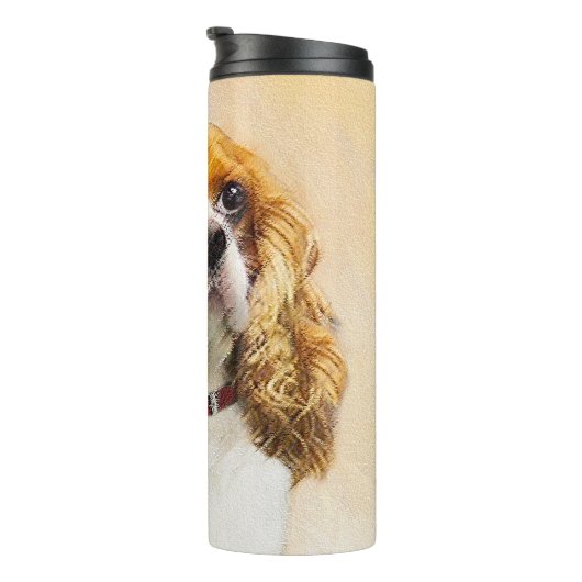 Cavalier King Charles Spaniel Original Malerei Thermosbecher (Nach rechts gedreht)