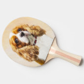Cavalier King Charles Spaniel Original Malerei Tischtennis Schläger (Seitenansicht)
