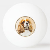 Cavalier King Charles Spaniel Original Malerei Tischtennisball (Rückseite)