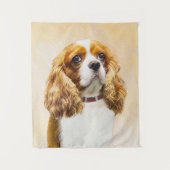 Cavalier King Charles Spaniel Original Malerei Wandteppich (Vorderseite)