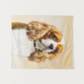 Cavalier King Charles Spaniel Original Malerei Wandteppich (Vorderseite (Horizontal))