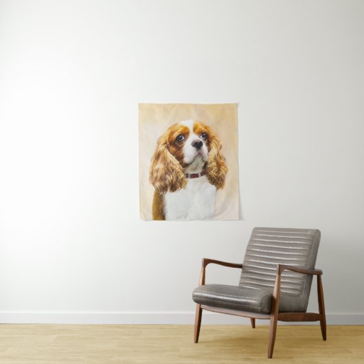 Cavalier King Charles Spaniel Original Malerei Wandteppich (Beispiel)