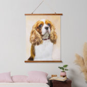 Cavalier King Charles Spaniel Original Malerei Wandteppich Mit Holzrahmen (Schlafzimmer)