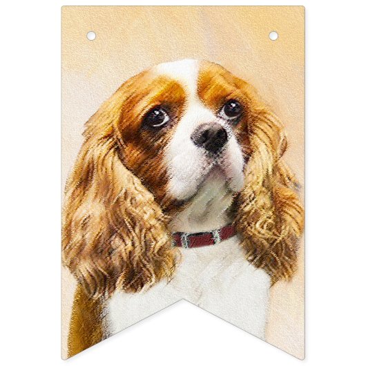 Cavalier King Charles Spaniel Original Malerei Wimpelkette (Erste Fahne)